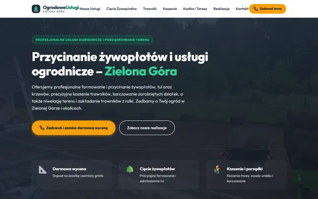 Strona OgrodoweUsługi Zielona Góra