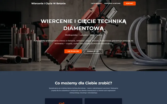 Strona SAMAR, wiercenie i cięcie betonu